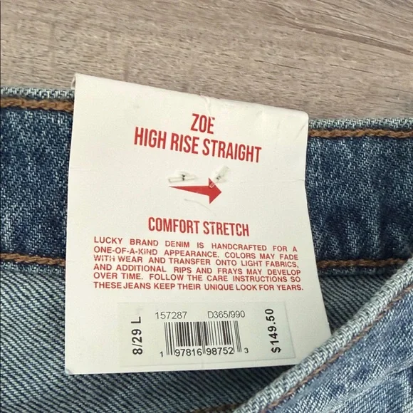 Lucky Brand Zoe high rise, straight jeans with studs - Picture 7 of 11